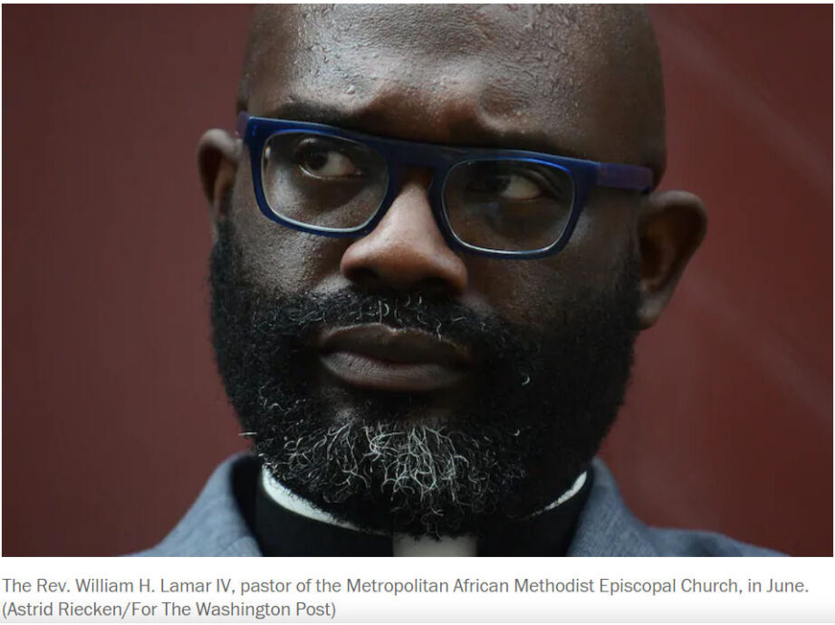 Rev. William H. Lamar IV, pastor of the Metropolitan African Methodist Episcopal Church